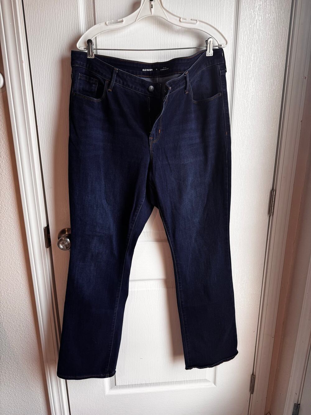 Boot-Cut Jeans 16 XL Plus Old Navy Dark Blue Mid-Rise Kicker EUC